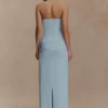 Vestido largo Lalia Teardrop – Azul claro