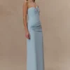 Vestido largo Lalia Teardrop – Azul claro