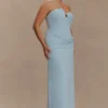 Vestido largo Lalia Teardrop – Azul claro