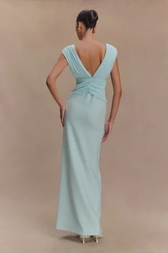 Vestido largo Monique – Azul hielo