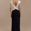 Vestido largo Monique Contrast – Negro Vestido largo Monique Contrast – Negro