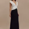 Vestido largo Monique Contrast – Negro Vestido largo Monique Contrast – Negro