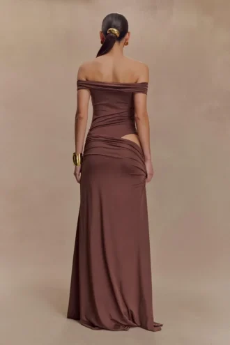 Vestido largo Oliver Slinky – Chocolate