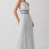 Vestido largo plisado Clarisse – Lunares