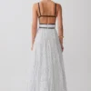 Vestido largo plisado Clarisse – Lunares