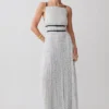 Vestido largo plisado Clarisse – Lunares