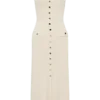 Vestido largo sin mangas con botones de Sawyer – Marfil Vestido largo sin mangas con botones de Sawyer – Marfil