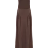 Vestido largo sin mangas de modal Marnie – Chocolate Vestido largo sin mangas de modal Marnie – Chocolate