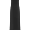 Vestido largo sin mangas de satén violeta – Negro Vestido largo sin mangas de satén violeta – Negro
