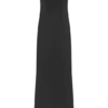 Vestido largo sin mangas de satén violeta – Negro Vestido largo sin mangas de satén violeta – Negro