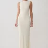 Vestido largo sin mangas Tarna – Hueso Vestido largo sin mangas Tarna – Hueso