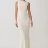 Vestido largo sin mangas Tarna – Hueso Vestido largo sin mangas Tarna – Hueso