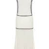 Vestido largo sin mangas transparente Aris – Negro/Blanco Vestido largo sin mangas transparente Aris – Negro/Blanco