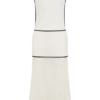 Vestido largo sin mangas transparente Aris – Negro/Blanco Vestido largo sin mangas transparente Aris – Negro/Blanco