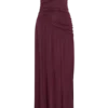 Vestido largo sin tirantes Bex con abertura – Burdeos Vestido largo sin tirantes Bex con abertura – Burdeos