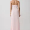 Vestido largo sin tirantes con acanalado Pia – Rosa bebé Vestido largo sin tirantes con acanalado Pia – Rosa bebé