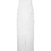 Vestido largo sin tirantes con adornos Gemma – Marfil Vestido largo sin tirantes con adornos Gemma – Marfil