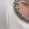 Vestido largo sin tirantes con adornos Hilda – Blanco Vestido largo sin tirantes con adornos Hilda – Blanco