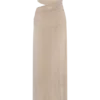 Vestido largo sin tirantes con pedrería Starla – Dorado