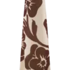 Vestido largo sin tirantes de gasa Amaya – Estampado Deco Fleur marrón Vestido largo sin tirantes de gasa Amaya – Estampado Deco Fleur marrón