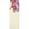 Vestido largo sin tirantes de gasa Amaya – Estampado Koi Orchid en marfil Vestido largo sin tirantes de gasa Amaya – Estampado Koi Orchid en marfil