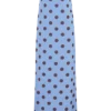 Vestido largo sin tirantes de gasa Amaya – Lunares azules Vestido largo sin tirantes de gasa Amaya – Lunares azules