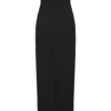 Vestido largo sin tirantes de malla Gemma – Negro Vestido largo sin tirantes de malla Gemma – Negro