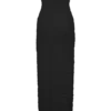 Vestido largo sin tirantes de malla Jianna – Negro Vestido largo sin tirantes de malla Jianna – Negro