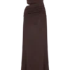 Vestido largo sin tirantes de punto Jasiel – Chocolate Vestido largo sin tirantes de punto Jasiel – Chocolate