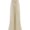 Vestido largo sin tirantes de satén Cedar – Oro rosado Vestido largo sin tirantes de satén Cedar – Oro rosado