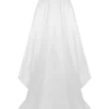 Vestido largo sin tirantes de satén Delphine – Blanco Vestido largo sin tirantes de satén Delphine – Blanco