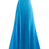 Vestido largo sin tirantes de satén Rosella – Azul cian Vestido largo sin tirantes de satén Rosella – Azul cian