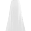 Vestido largo sin tirantes de satén Rosella – Blanco Vestido largo sin tirantes de satén Rosella – Blanco