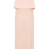 Vestido largo sin tirantes de satén Sophia – Melocotón Vestido largo sin tirantes de satén Sophia – Melocotón