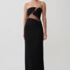 Vestido largo sin tirantes Lianne – Negro Vestido largo sin tirantes Lianne – Negro