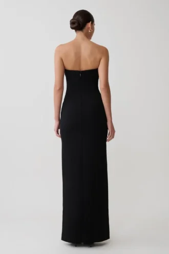 Vestido largo sin tirantes Lianne – Negro