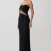 Vestido largo sin tirantes Lianne – Negro Vestido largo sin tirantes Lianne – Negro