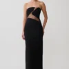 Vestido largo sin tirantes Lianne – Negro Vestido largo sin tirantes Lianne – Negro