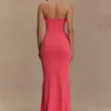 Vestido largo sin tirantes Madison – Coral