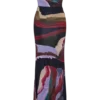 Vestido largo sin tirantes Madison – Estampado Multi Fluid Reverie Vestido largo sin tirantes Madison – Estampado Multi Fluid Reverie