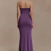 Vestido largo sin tirantes Madison – Morado