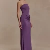 Vestido largo sin tirantes Madison – Morado