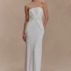 Vestido largo sin tirantes Mirren – Blanco