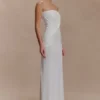 Vestido largo sin tirantes Mirren – Blanco
