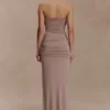 Vestido largo sin tirantes Mirren – Bronce