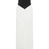 Vestido largo sin tirantes Ruby Strapless Slinky – Negro/Blanco
