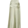 Vestido largo sin tirantes Sarah con lazo en la cintura – Salvia Vestido largo sin tirantes Sarah con lazo en la cintura – Salvia