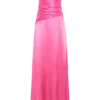 Vestido largo sin tirantes Serena de tafetán – Rosa carmesí Vestido largo sin tirantes Serena de tafetán – Rosa carmesí