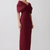 Vestido largo Thelma Bardot – Burdeos Vestido largo Thelma Bardot – Burdeos