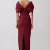 Vestido largo Thelma Bardot – Burdeos Vestido largo Thelma Bardot – Burdeos